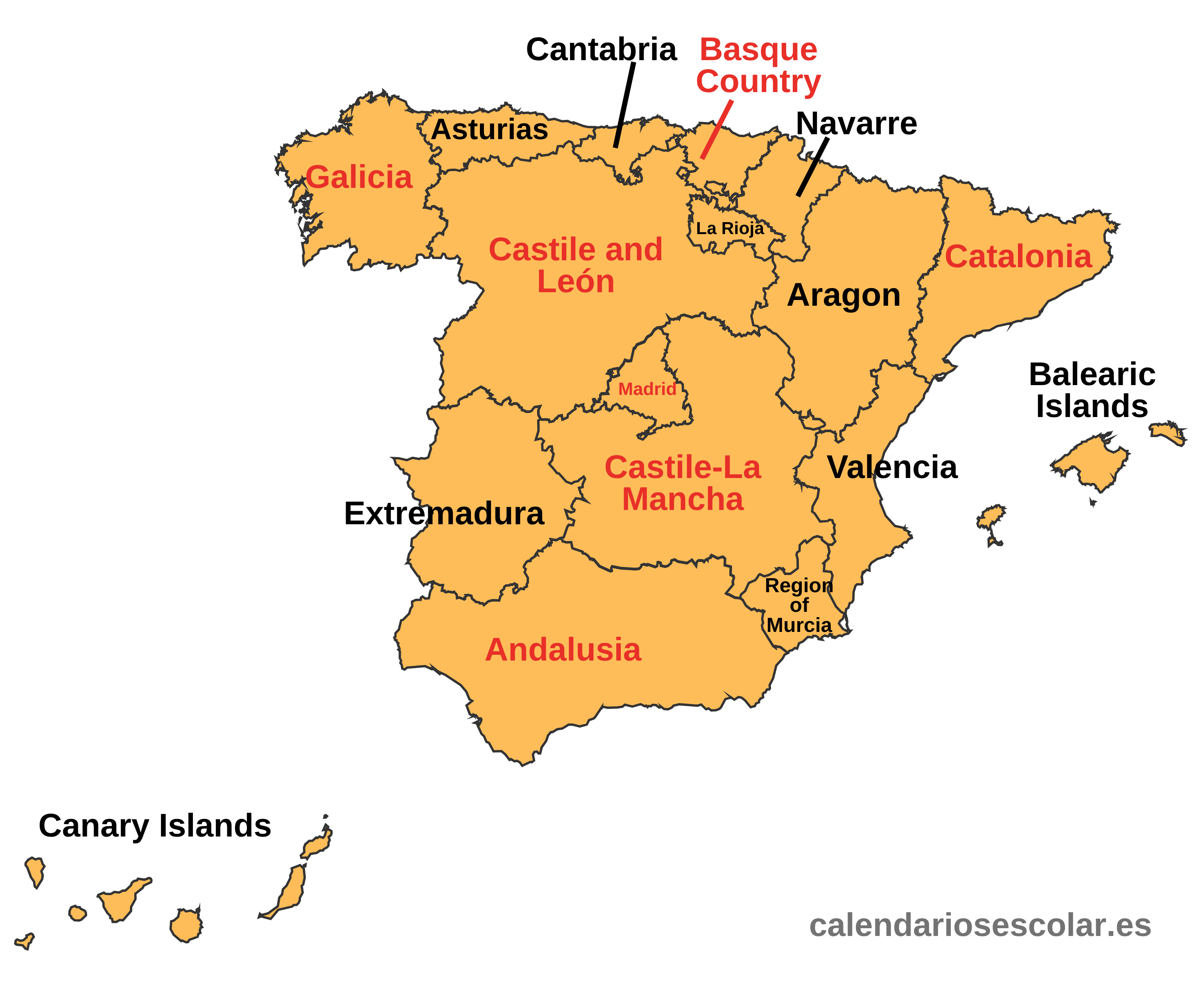 Map of Spain